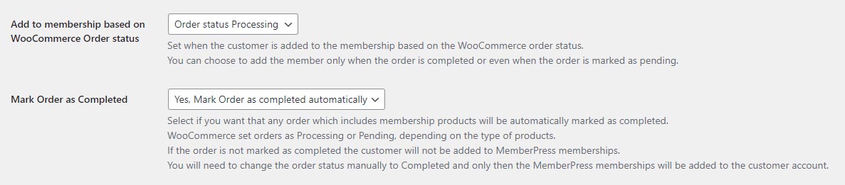 WooCommerce Order Status Complete